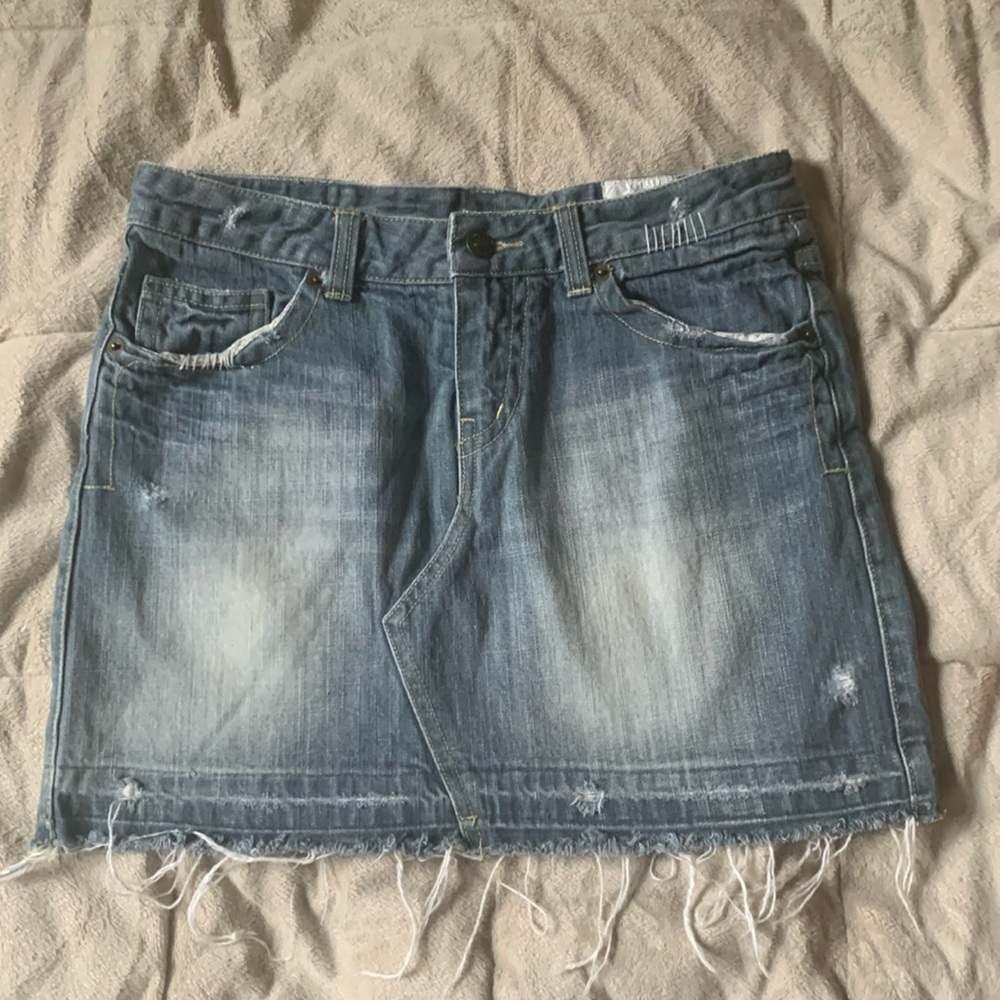 Two percent homme, denim mini skirt, y2k